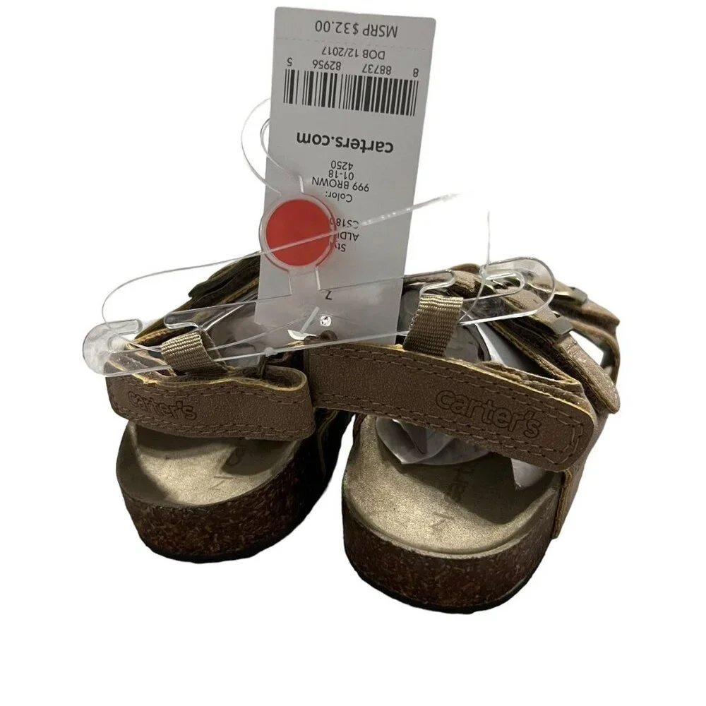 NEW Carter's Sz 7 Tan Sandals